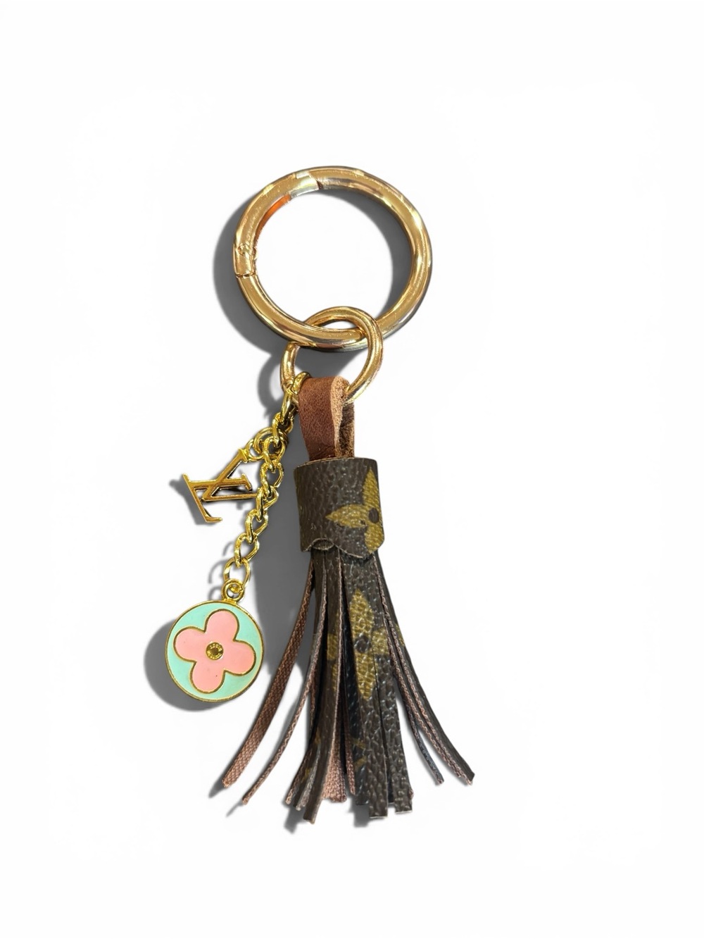 Upcycled Louis Vuitton Monogram Canvas Tassel with unbranded bag charm